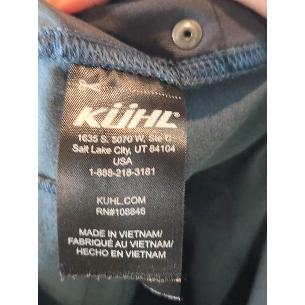 Kuhl Pants Womens 0 Short Blue Grey Freeflex Roll Up Cargo Hiking Trail Utility